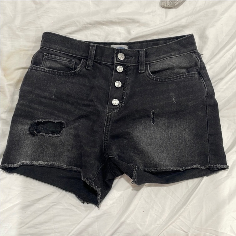 black shorts